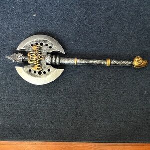 Decorative Silver and Gold Axe